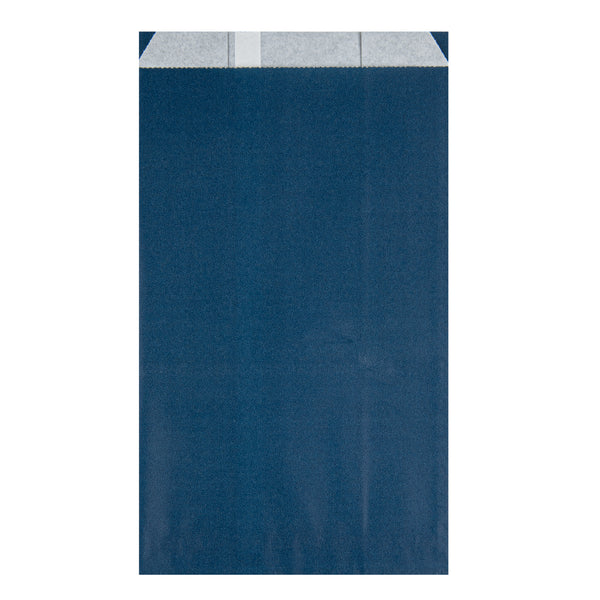 Restaurantware Bag Tek Midnight Blue Paper French Fry / Snack Bag - 5" X 3" X 8 3/4" - 100 Count Box