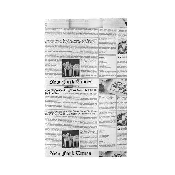 Restaurantware Bag Tek Newsprint Paper French Fry / Snack Bag - 5" X 3" X 8 3/4" - 100 Count Box