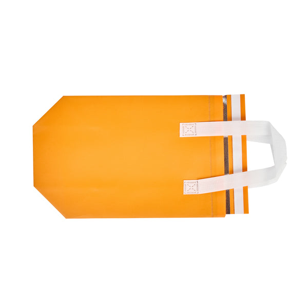 Restaurantware Bag Tek Orange Insulated Take Out Bag - Tamper-Evident - 8 1/4" X 4 1/4" X 10 3/4" - 100 Count Box