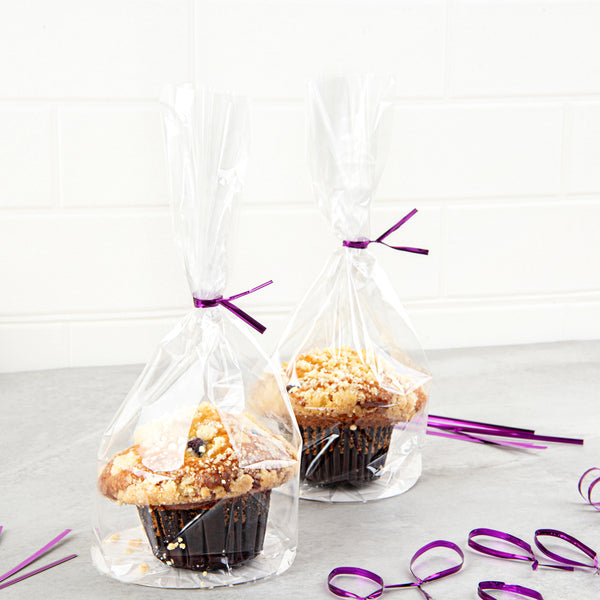 Restaurantware Bag Tek Purple Metallic Twist Tie / Bag Tie - 6" - 500 Count Box