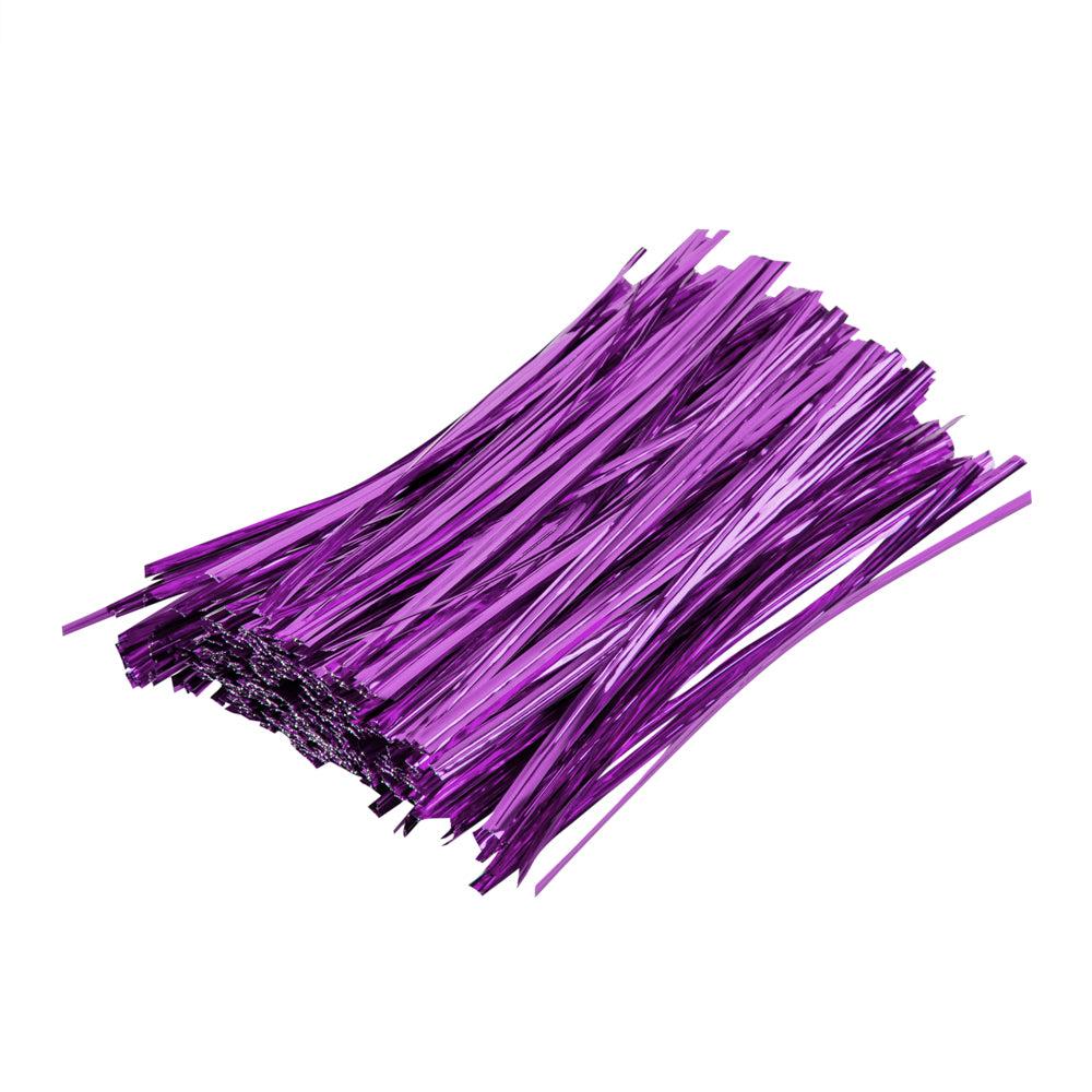 restaurantware Bag Tek Purple Metallic Twist Tie / Bag Tie - 6" - 500 count box
