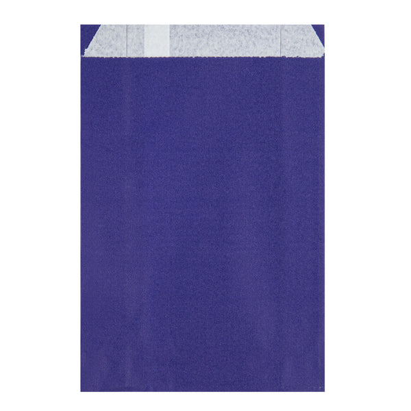 Restaurantware Bag Tek Purple Paper French Fry / Snack Bag - 4 1/4" X 1 1/2" X 6 1/4" - 100 Count Box
