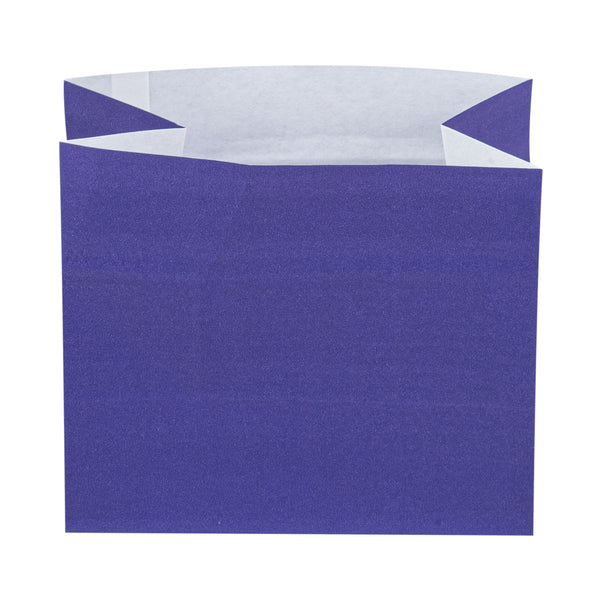 Restaurantware Bag Tek Purple Paper Large Snack Bag - 4 1/4" X 2 1/2" X 3 3/4" - 100 Count Box