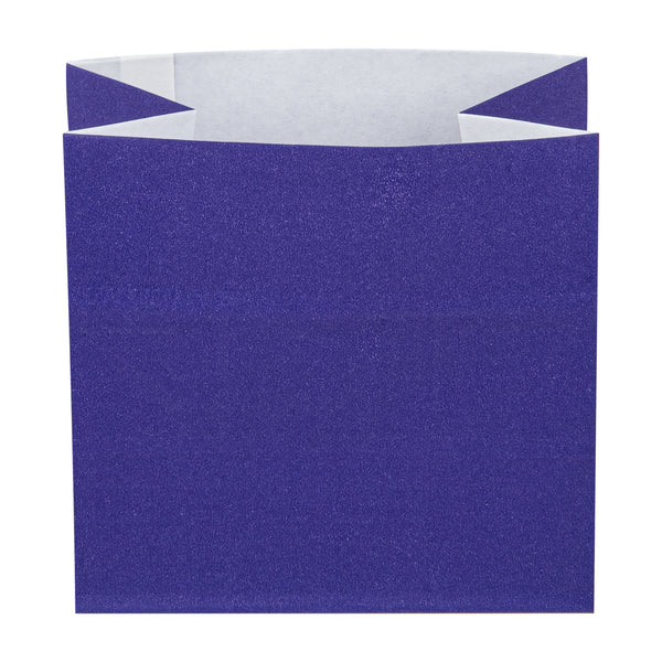 Restaurantware Bag Tek Purple Paper Small Snack Bag - 3 3/4" X 2 1/4" X 3 3/4" - 100 Count Box
