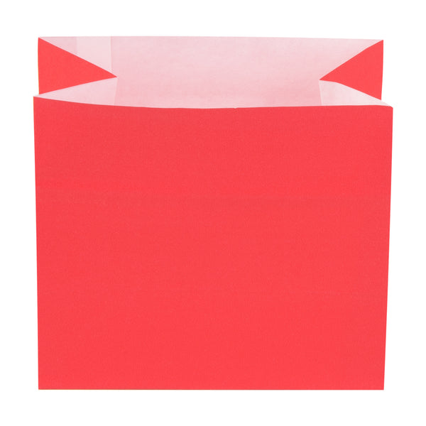 Restaurantware Bag Tek Red Paper Large Snack Bag - 4 1/4" X 2 1/2" X 3 3/4" - 100 Count Box
