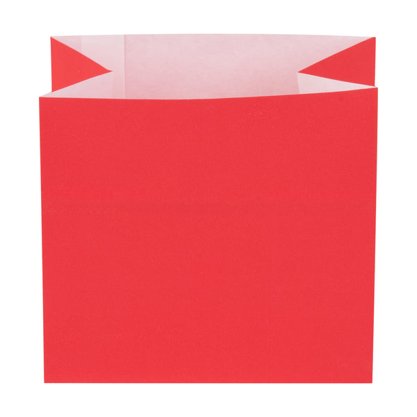 Restaurantware Bag Tek Red Paper Small Snack Bag - 3 3/4" X 2 1/4" X 3 3/4" - 100 Count Box