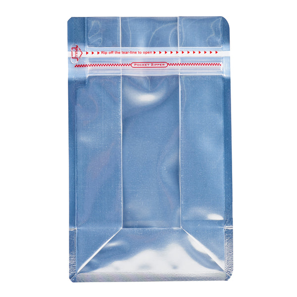 Restaurantware Bag Tek Red Plastic Medium Snack Bag - Double Seal Rip Lock Heat Sealable - 8" X 5" X 3 1/4" - 100 Count Box