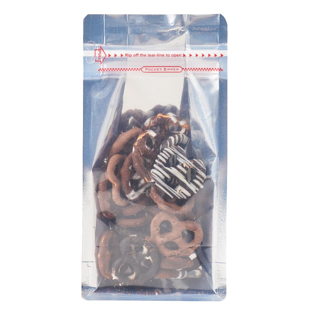 restaurantware Bag Tek Red Plastic Small Snack Bag - Double Seal Rip Lock Heat Sealable - 8" x 4" x 2 1/2" - 100 count box