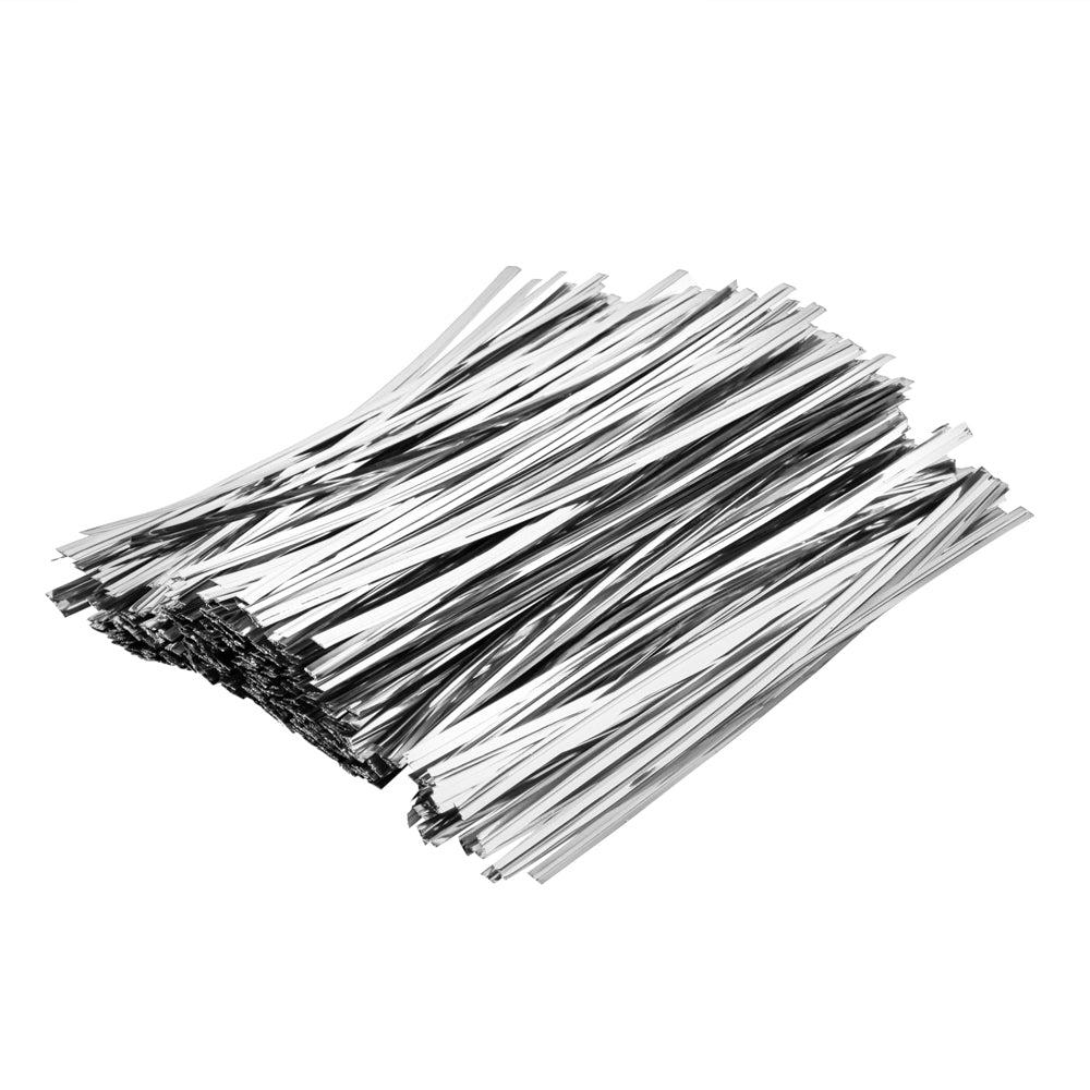 restaurantware Bag Tek Silver Metallic Twist Tie / Bag Tie - 6" - 500 count box