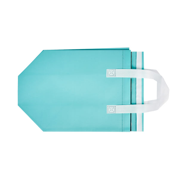 Restaurantware Bag Tek Teal Insulated Take Out Bag - Tamper-Evident - 9 1/2" X 6" X 10 1/4" - 100 Count Box