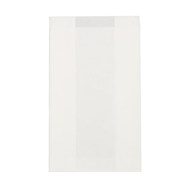 Restaurantware Bag Tek White Paper French Fry / Snack Bag - 5" X 3" X 8 3/4" - 100 Count Box