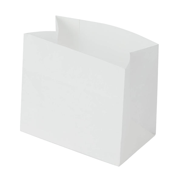 Restaurantware Bag Tek White Paper Large Snack Bag - 4 1/4" X 2 1/2" X 3 3/4" - 100 Count Box