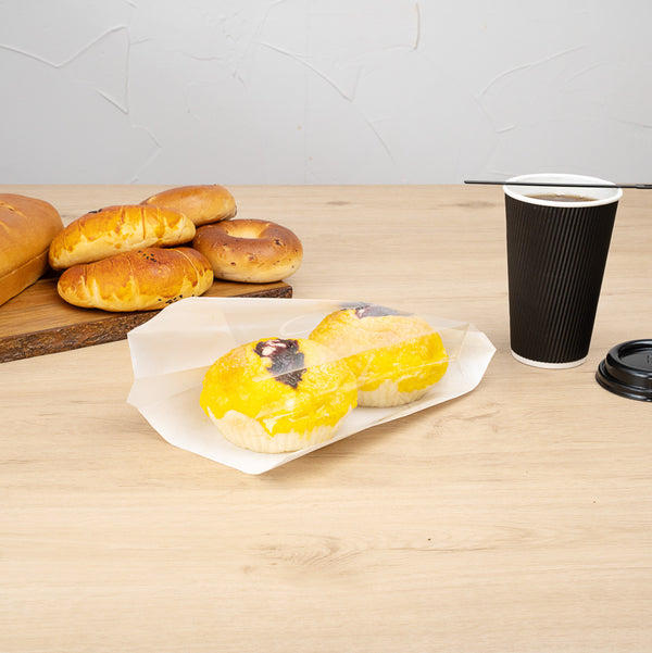 Restaurantware Bag Tek White Paper Medium Bread Bag - With Side Window - 6" X 2 1/2" X 10" - 100 Count Box