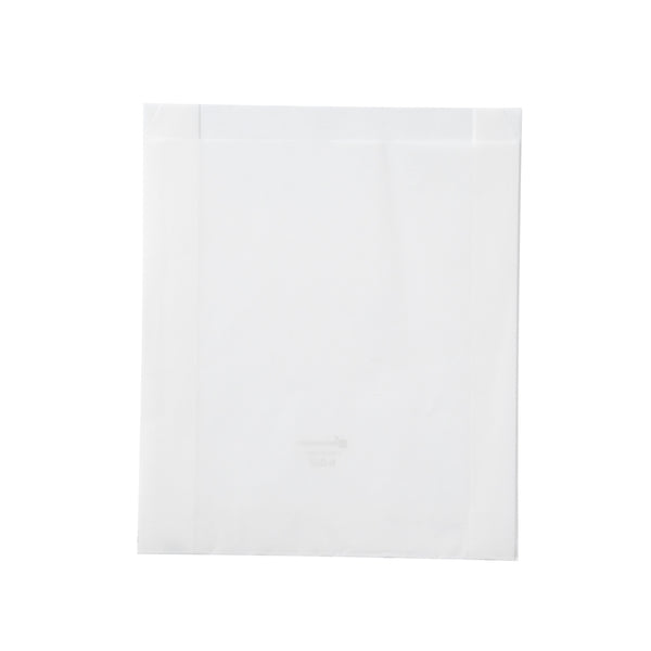 Restaurantware Bag Tek White Paper Sandwich / Snack Bag - Silicone-Coated - 7" X 2" X 9" - 100 Count Box