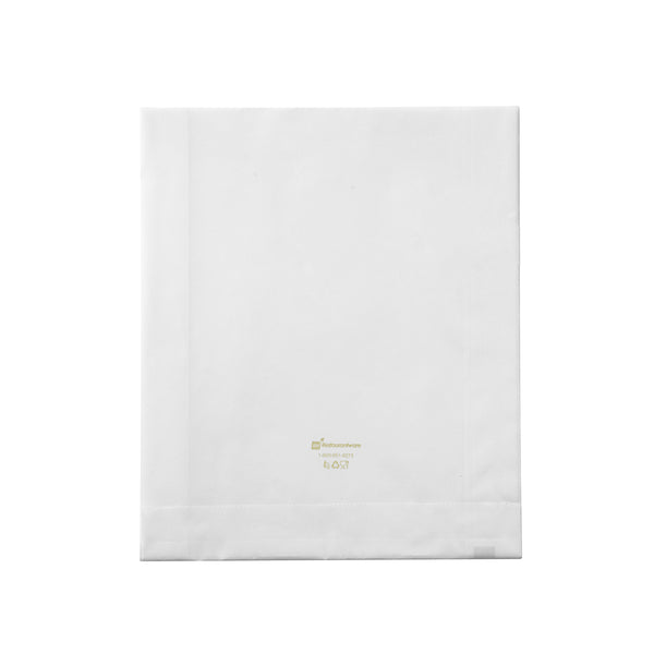 Restaurantware Bag Tek White Paper Sandwich / Snack Bag - Silicone-Coated - 7" X 2" X 9" - 100 Count Box