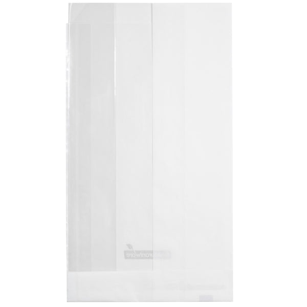 Restaurantware Bag Tek White Paper Small Bread Bag - With Side Window - 4 3/4" X 2 3/4" X 8 1/2" - 100 Count Box