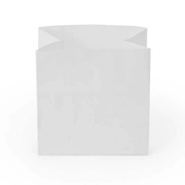 Restaurantware Bag Tek White Paper Small Snack Bag - 4" X 2 1/4" X 3 3/4" - 100 Count Box