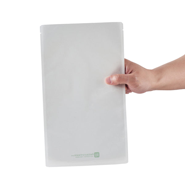 Restaurantware Bag Tek White Plastic Large Sandwich And Snack Bag - Heat Sealable - 11 1/2" X 6 3/4" - 100 Count Box