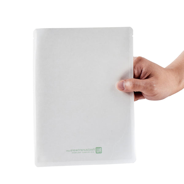 Restaurantware Bag Tek White Plastic Medium Sandwich And Snack Bag - Heat Sealable - 8 3/4" X 6 1/2" - 100 Count Box