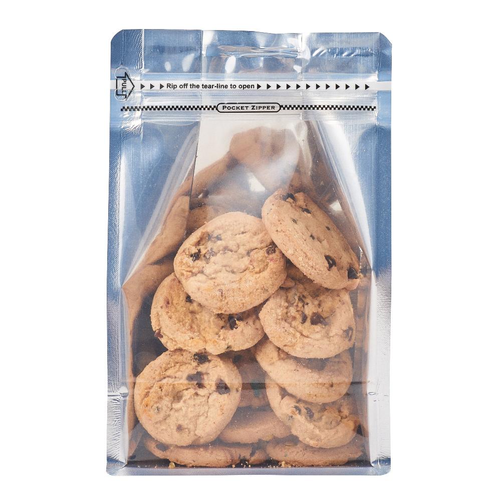 restaurantware Bag Tek White Plastic Medium Snack Bag - Double Seal Rip Lock Heat Sealable - 8" x 5" x 3 1/4" - 100 count box