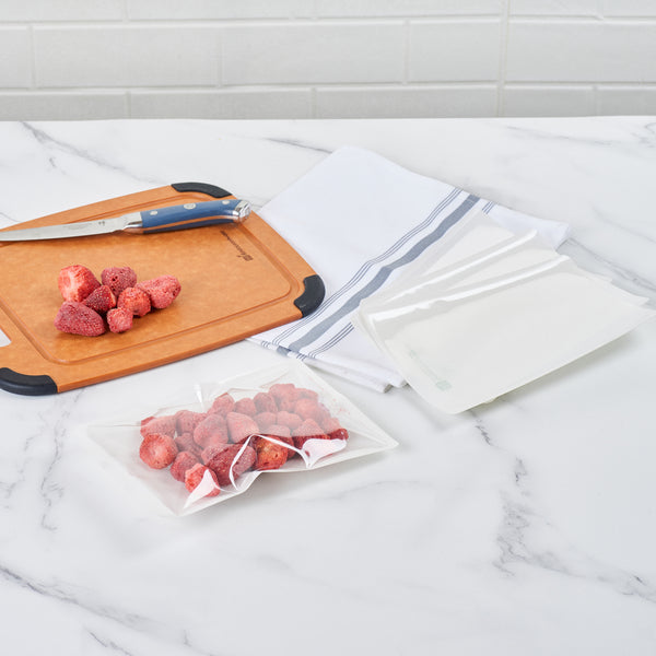 Restaurantware Bag Tek White Plastic Small Sandwich And Snack Bag - Heat Sealable - 8 1/4" X 5 1/4" - 100 Count Box