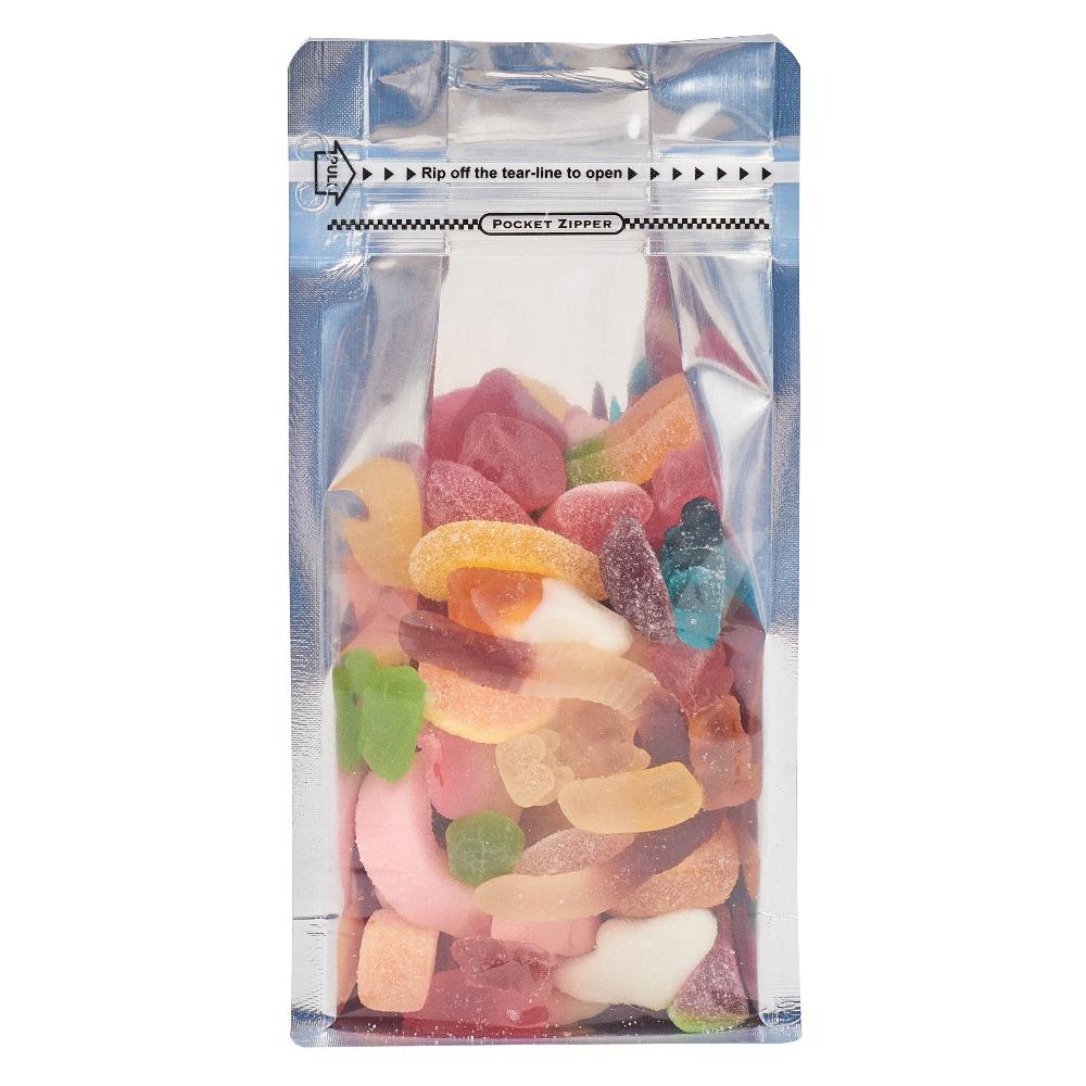 restaurantware Bag Tek White Plastic Small Snack Bag - Double Seal Rip Lock Heat Sealable - 8" x 4" x 2 1/2" - 100 count box