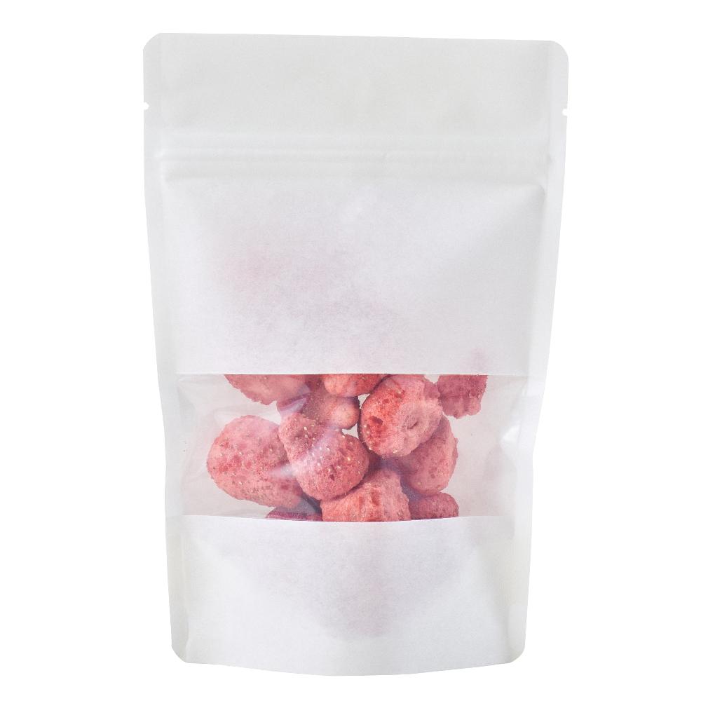 restaurantware Bag Tek White Plastic Small Window Bag - Heat Sealable - 7" x 4 3/4" x 1 1/2" - 100 count box