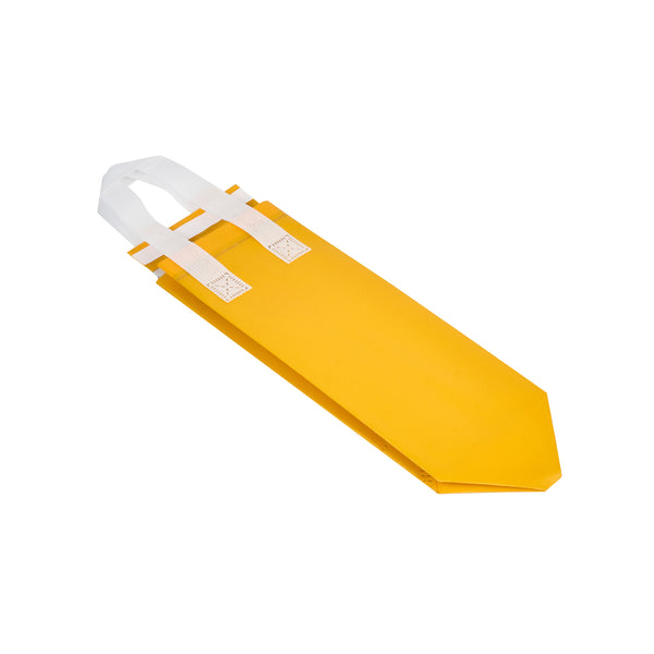Restaurantware Bag Tek Yellow Insulated Take Out Bag - Tamper-Evident - 4 3/4" X 4" X 11" - 100 Count Box