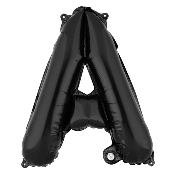 Restaurantware Balloonify Black Mylar Letter A Balloon - 16" - 1 Count Box