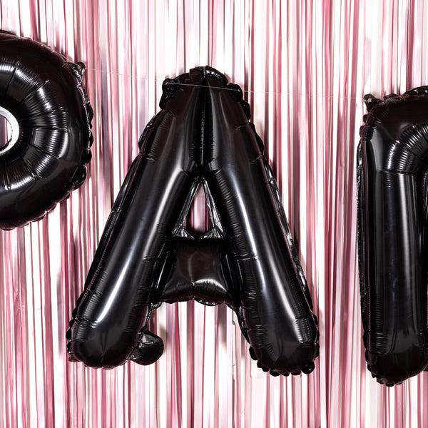 Restaurantware Balloonify Black Mylar Letter A Balloon - 16" - 1 Count Box