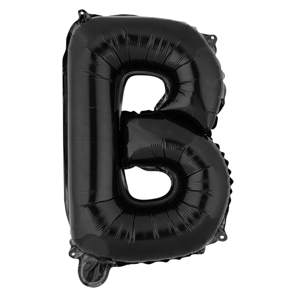 Restaurantware Balloonify Black Mylar Letter B Balloon - 16" - 1 Count Box