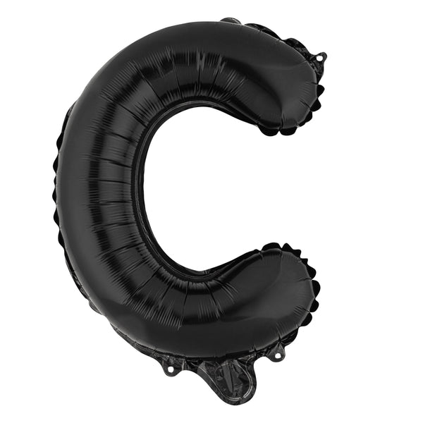 Restaurantware Balloonify Black Mylar Letter C Balloon - 16" - 1 Count Box