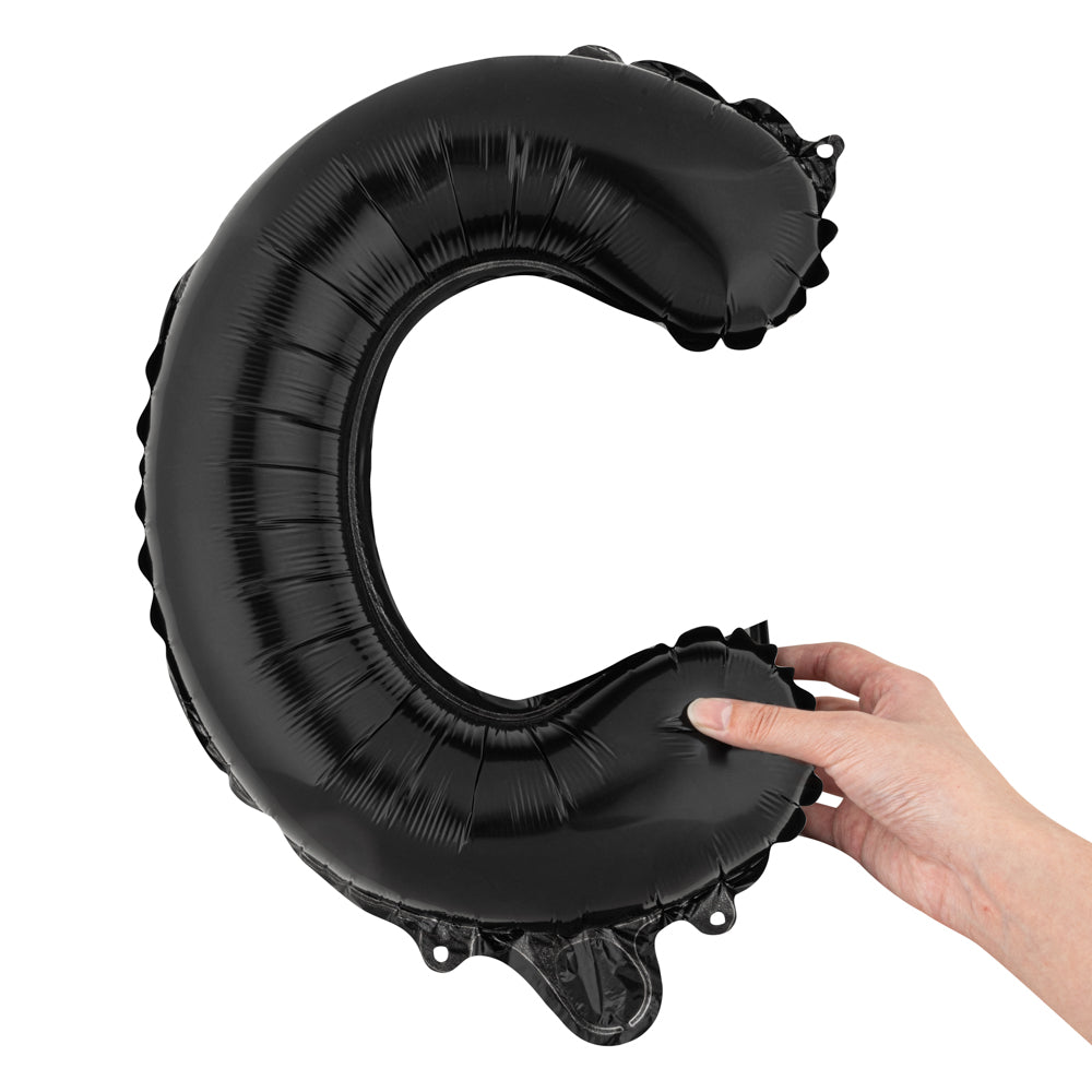 restaurantware Balloonify Black Mylar Letter C Balloon - 16" - 1 count box