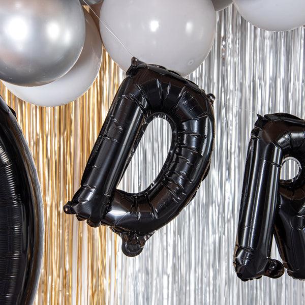Restaurantware Balloonify Black Mylar Letter D Balloon - 16" - 1 Count Box