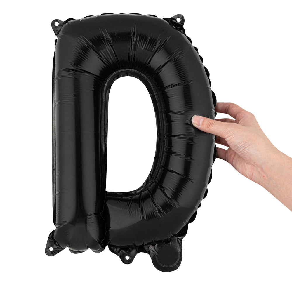 restaurantware Balloonify Black Mylar Letter D Balloon - 16" - 1 count box