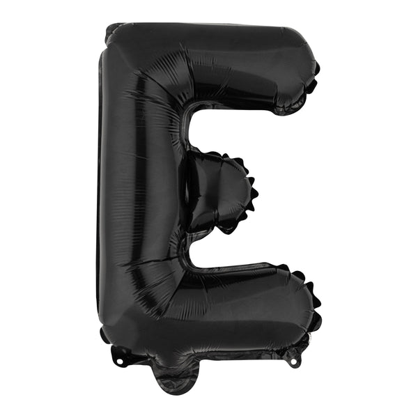 Restaurantware Balloonify Black Mylar Letter E Balloon - 16" - 1 Count Box