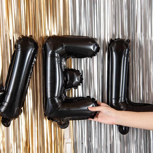 Restaurantware Balloonify Black Mylar Letter E Balloon - 16" - 1 Count Box