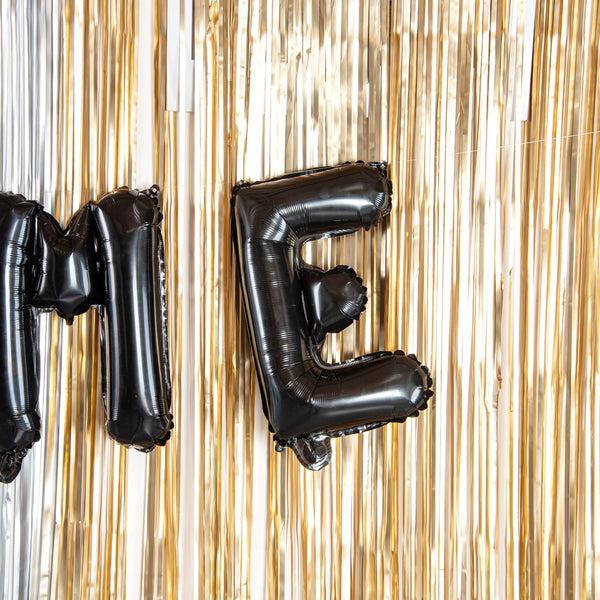 Restaurantware Balloonify Black Mylar Letter E Balloon - 16" - 1 Count Box