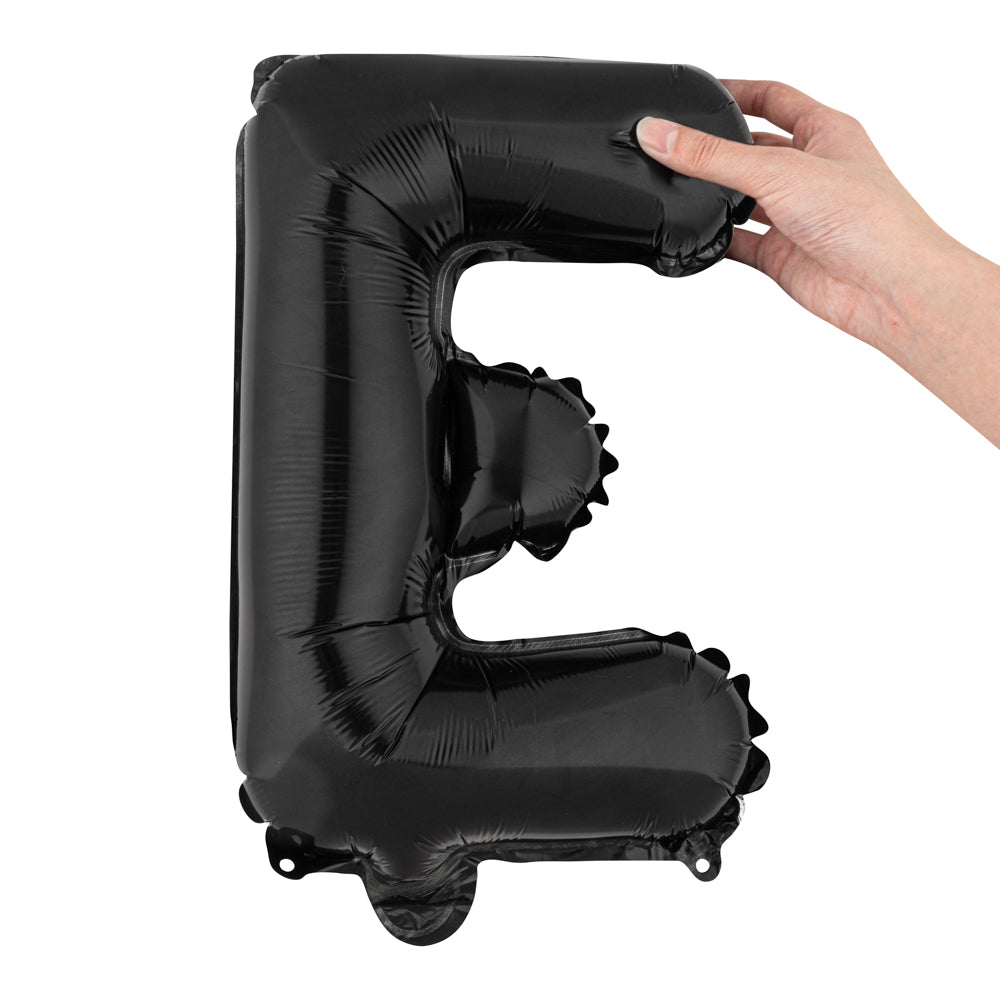 restaurantware Balloonify Black Mylar Letter E Balloon - 16" - 1 count box