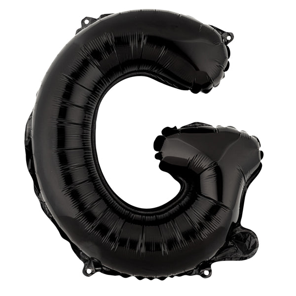Restaurantware Balloonify Black Mylar Letter G Balloon - 16" - 1 Count Box