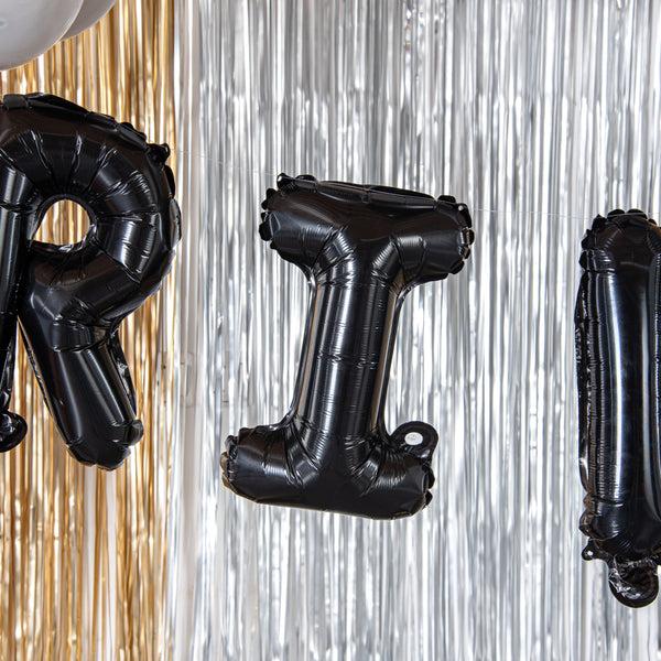 Restaurantware Balloonify Black Mylar Letter I Balloon - 16" - 1 Count Box