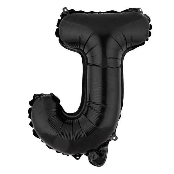 Restaurantware Balloonify Black Mylar Letter J Balloon - 16" - 1 Count Box