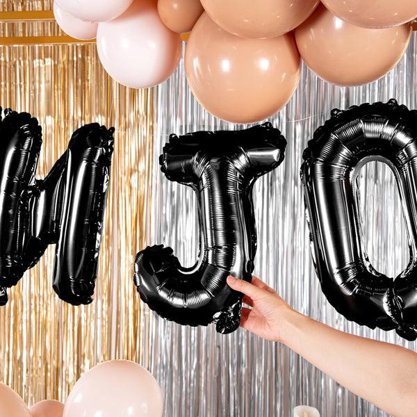 Restaurantware Balloonify Black Mylar Letter J Balloon - 16" - 1 Count Box