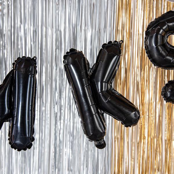 Restaurantware Balloonify Black Mylar Letter K Balloon - 16" - 1 Count Box