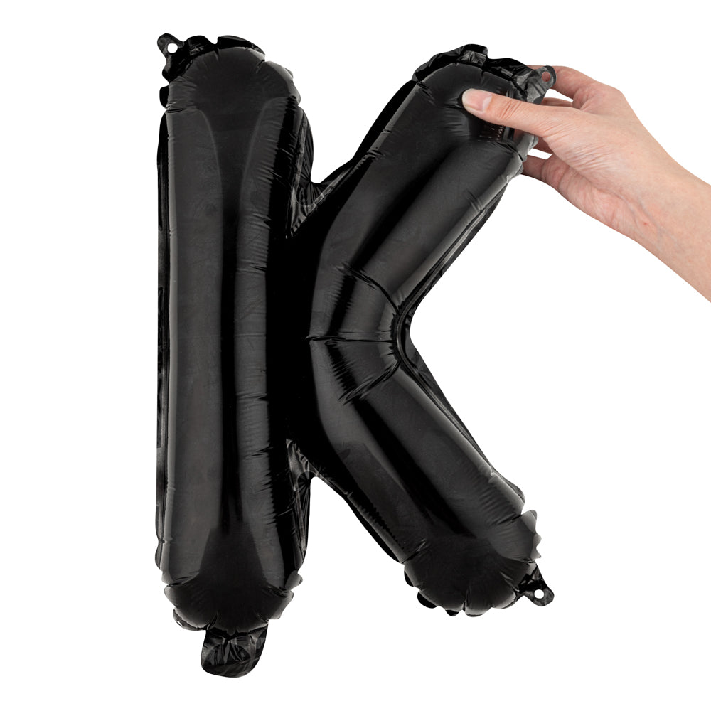 restaurantware Balloonify Black Mylar Letter K Balloon - 16" - 1 count box