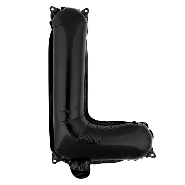 Restaurantware Balloonify Black Mylar Letter L Balloon - 16" - 1 Count Box