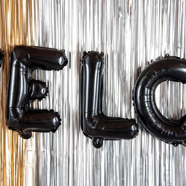 Restaurantware Balloonify Black Mylar Letter L Balloon - 16" - 1 Count Box