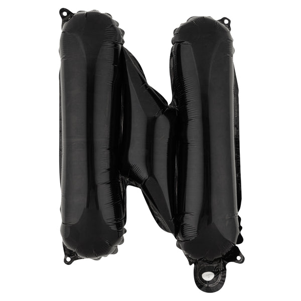 Restaurantware Balloonify Black Mylar Letter N Balloon - 16" - 1 Count Box