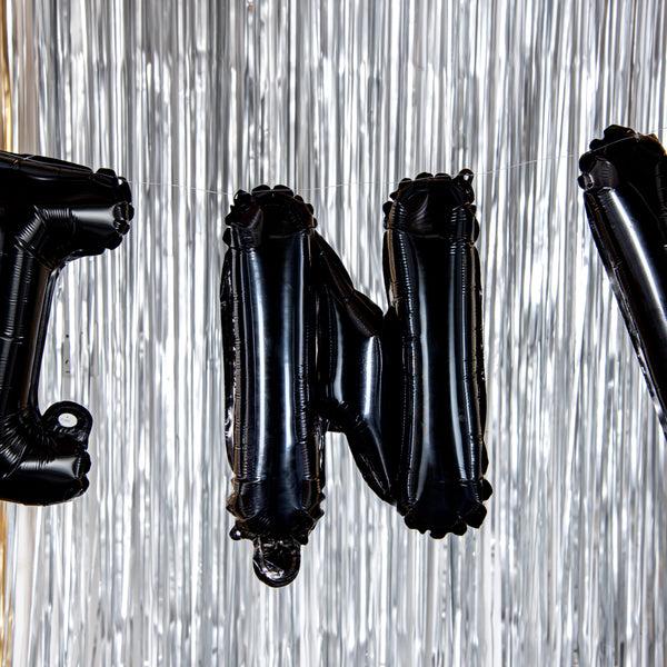 Restaurantware Balloonify Black Mylar Letter N Balloon - 16" - 1 Count Box