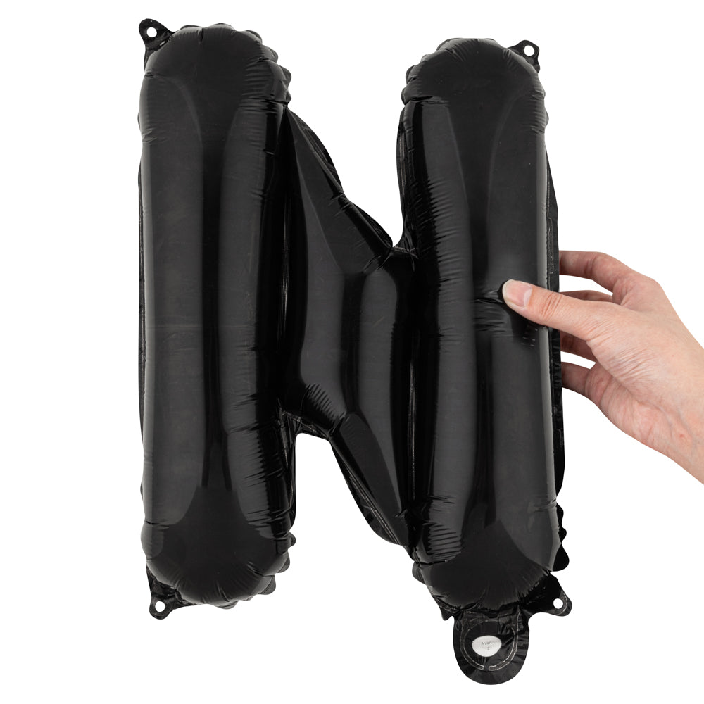 restaurantware Balloonify Black Mylar Letter N Balloon - 16" - 1 count box